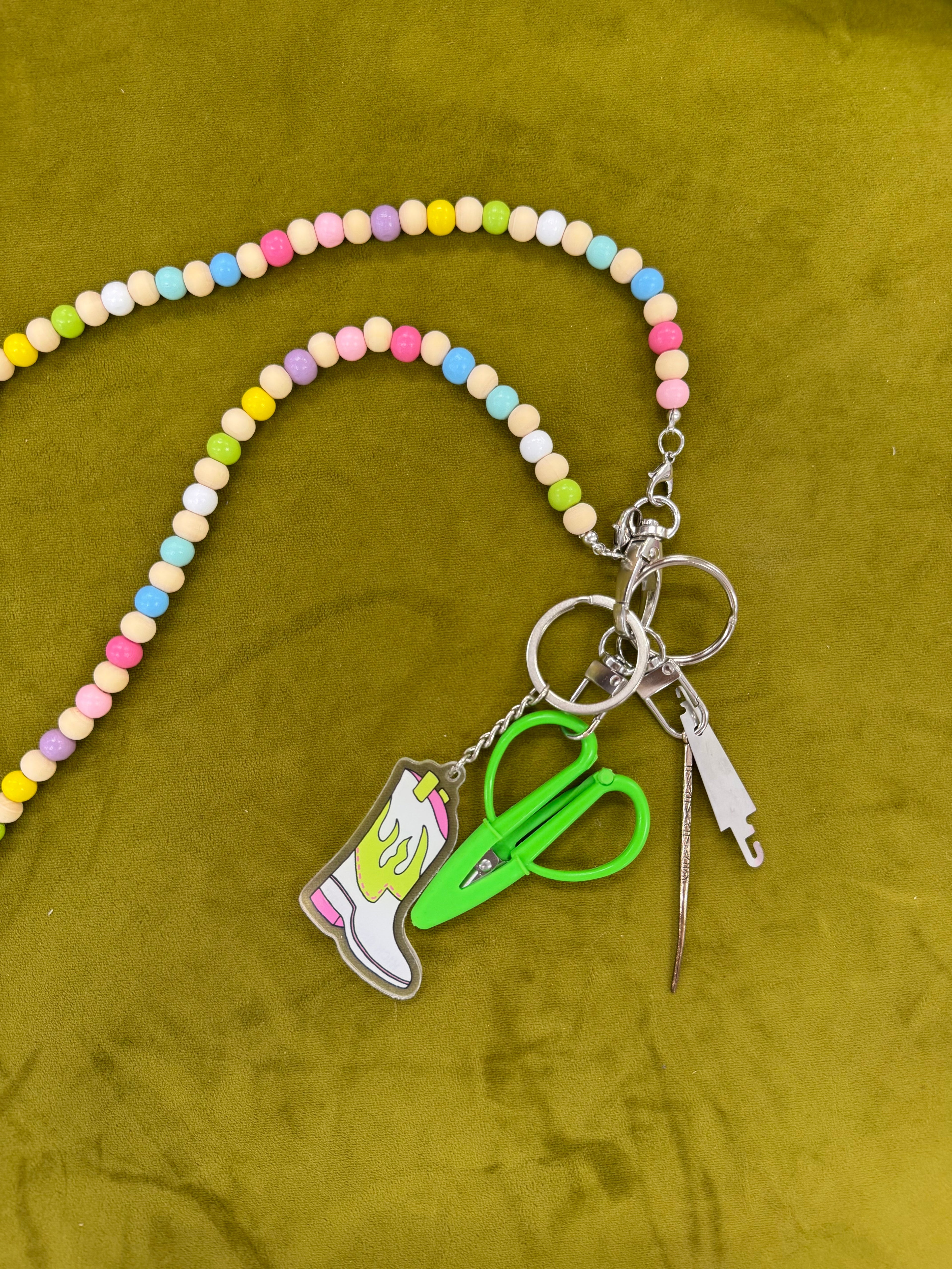 Kick Ass Rainbow Scissor Tool Necklace Chain